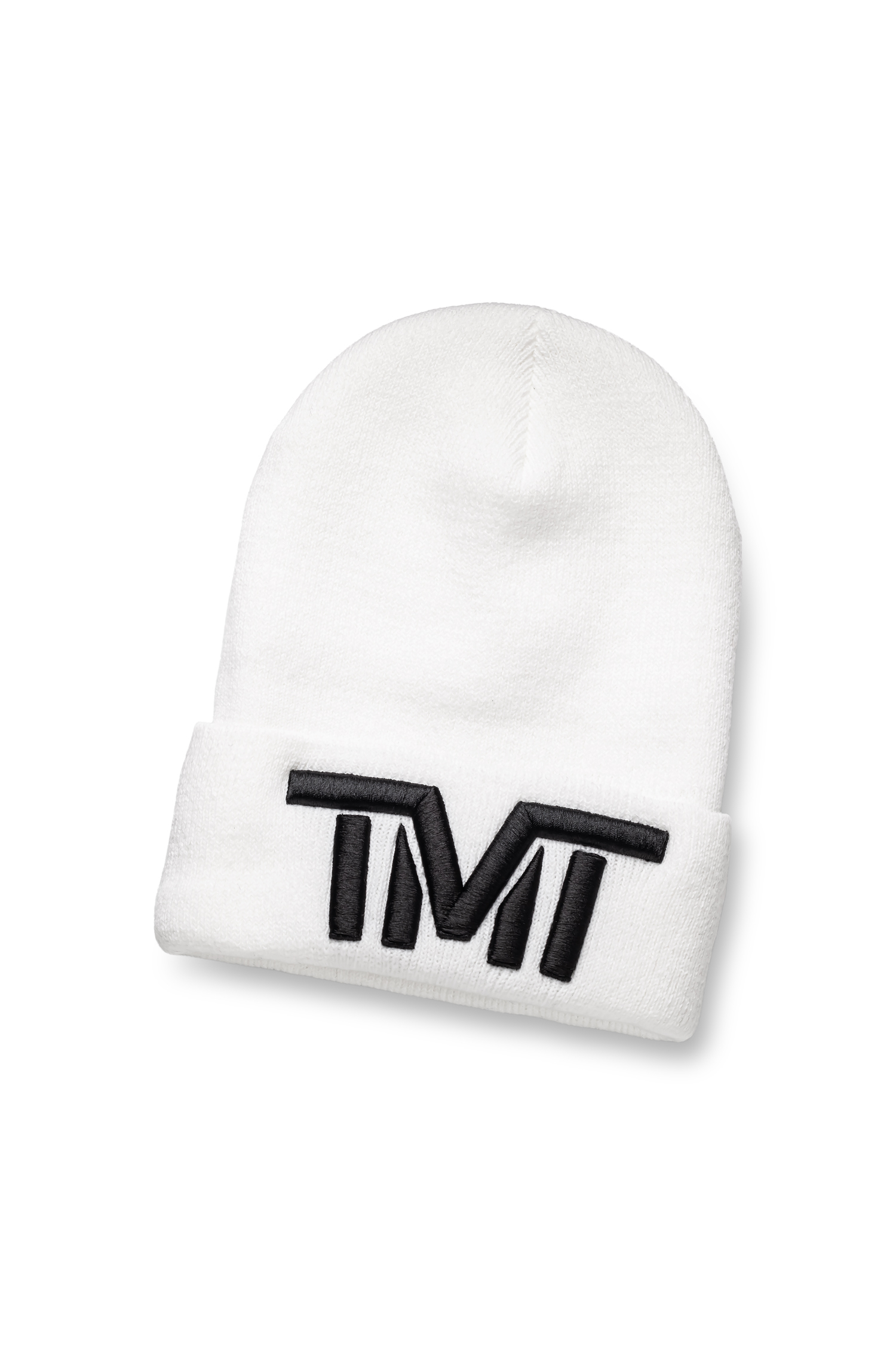 Шапка TMT The Money Team біла з чорним лого.
