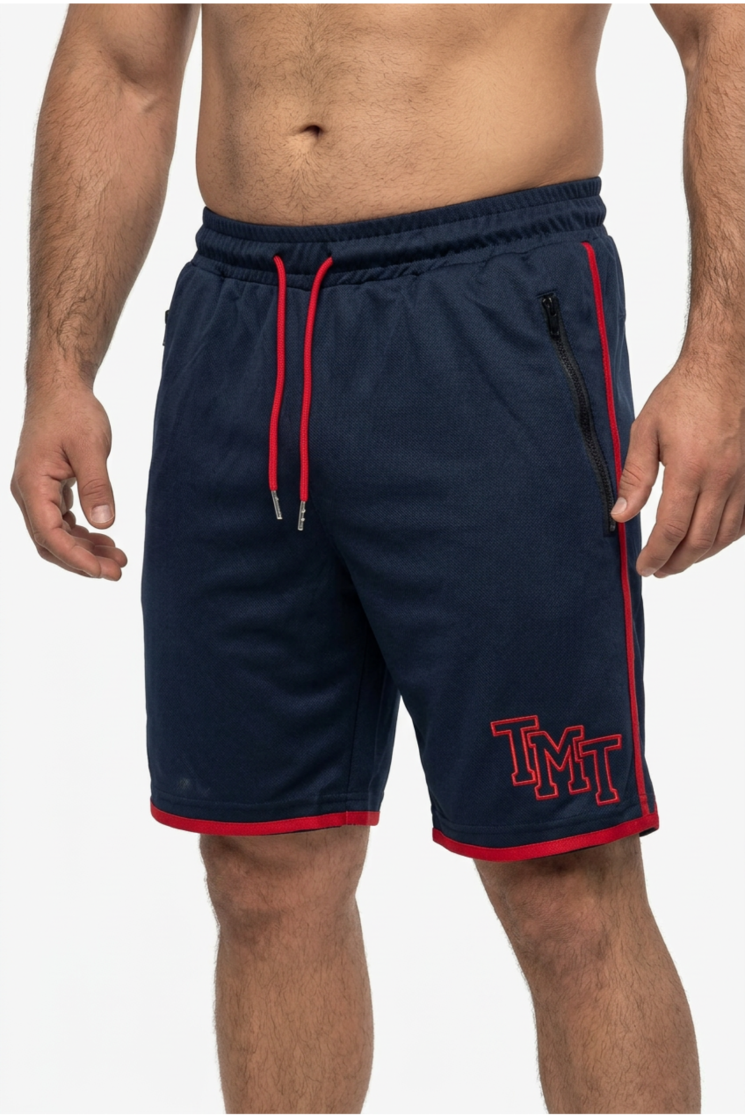 Шорти TMT The Money Team сині з червоним лампасом чоловічі