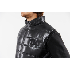 Жилет TMT The Money Team з чорним лого на спині чорний чоловічий