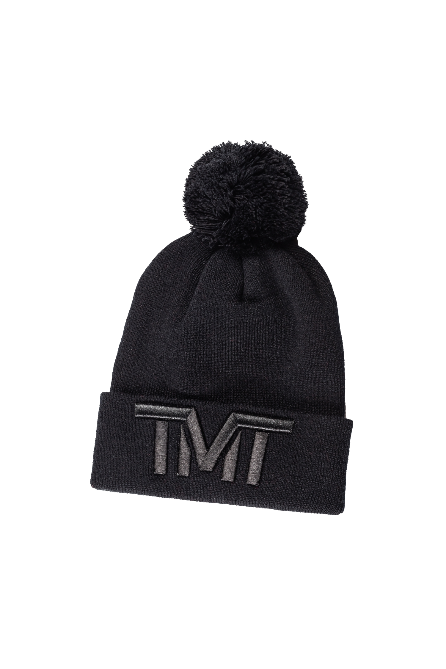 Шапка TMT The Money Team чорного кольору з чорним лого.