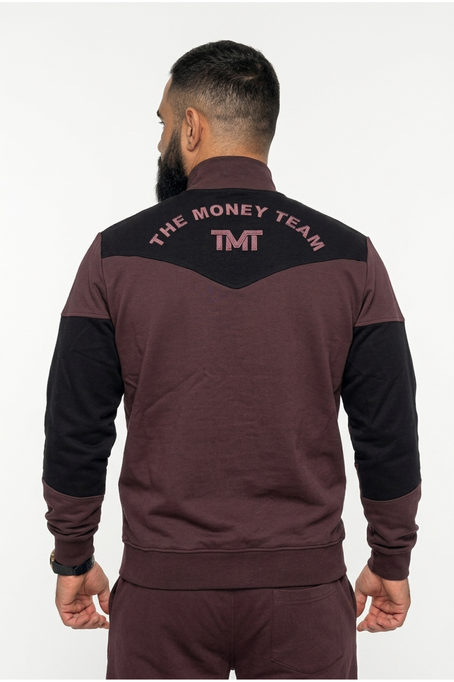Літній спортивний костюм TMT The Money Team вишивка на спині шоколад без капюшона чоловічий