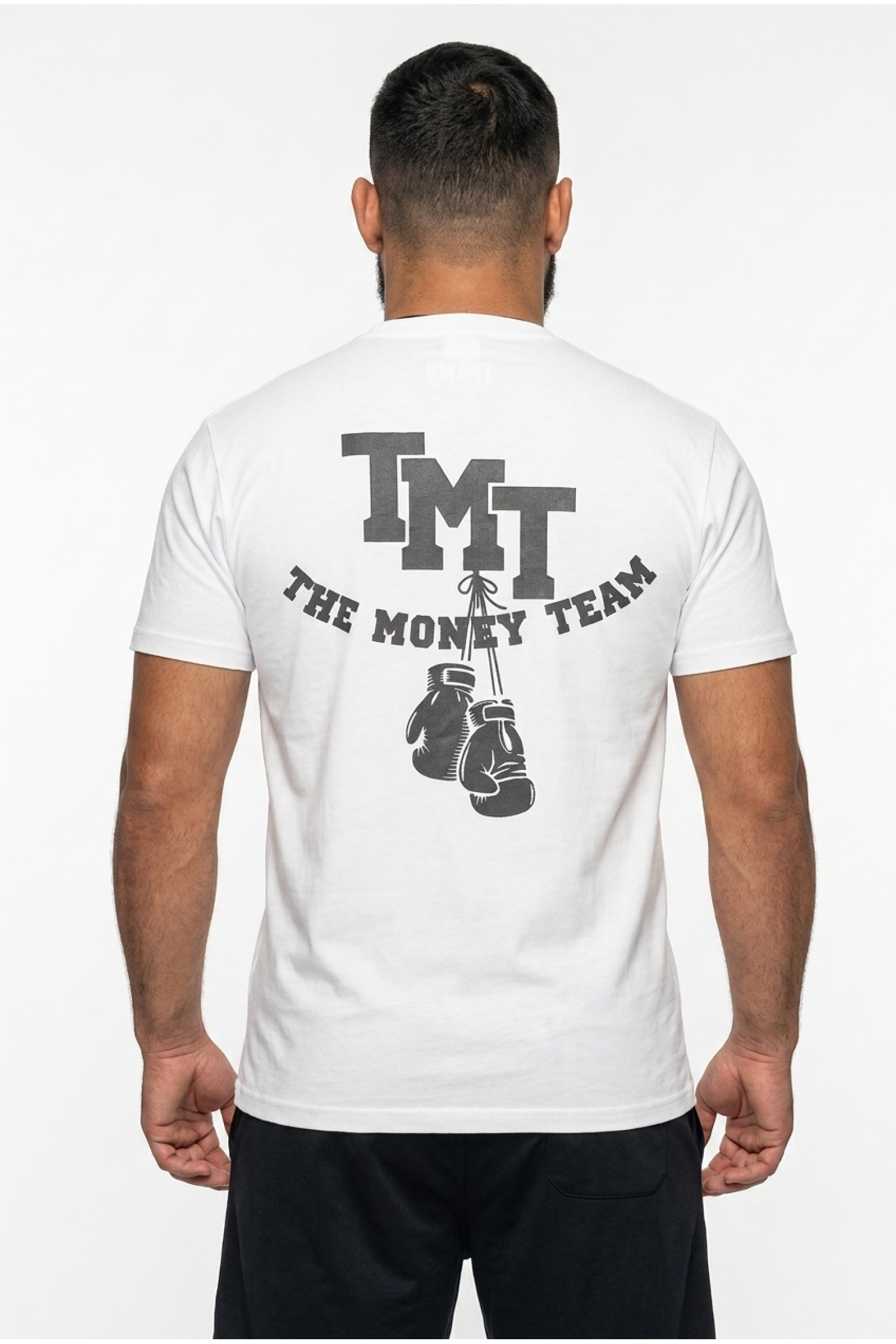  Футболка TMT The Money Team з рукавицею біла чоловіча