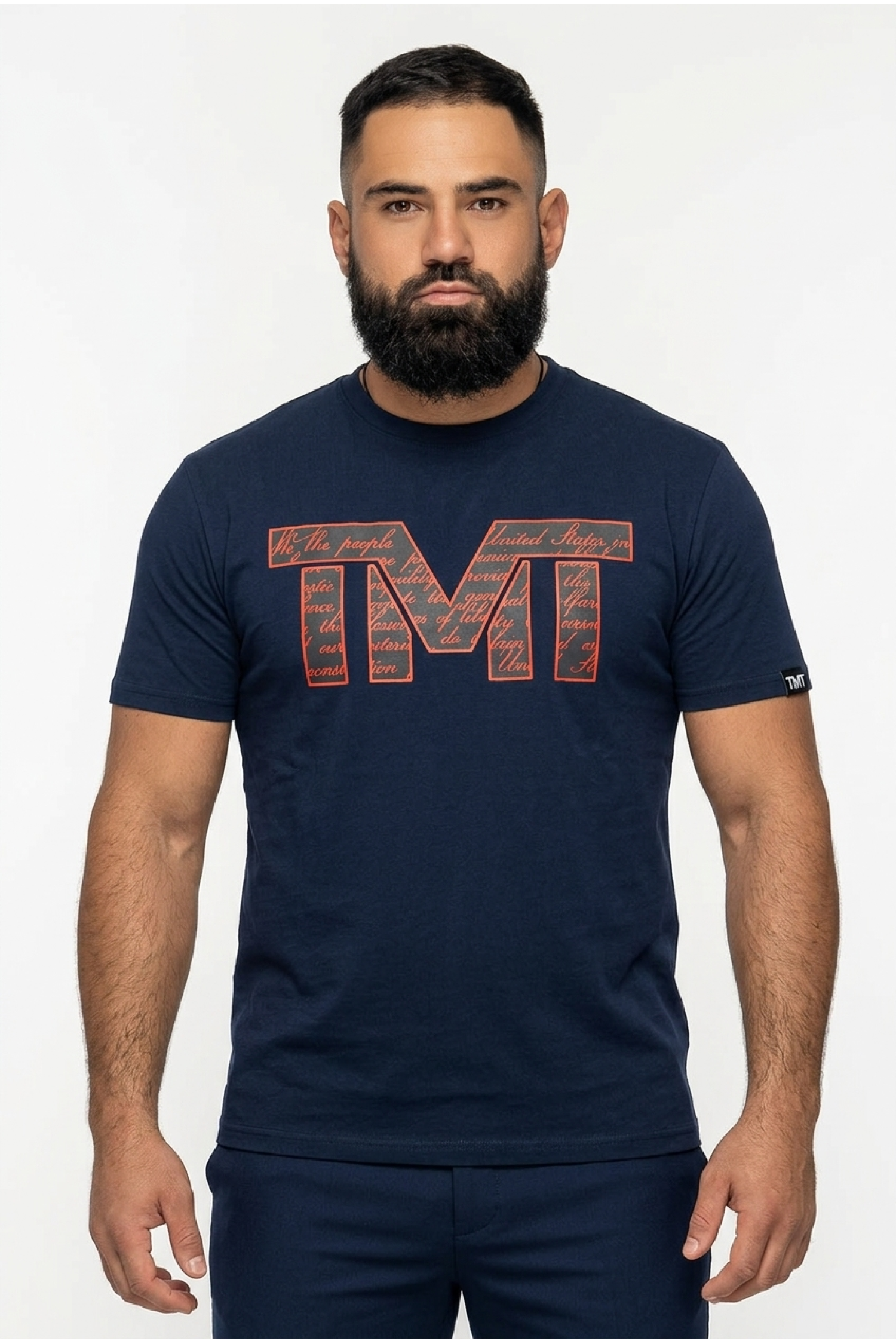  Футболка TMT The Money Team чорна з червоним лого чоловіча