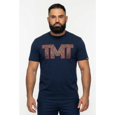  Футболка TMT The Money Team темно-синя з червоним лого чоловіча