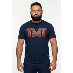  Футболка TMT The Money Team темно-синя з червоним лого чоловіча