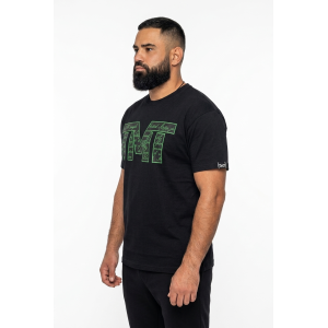  Футболка TMT The Money Team чорна з зеленим лого чоловіча