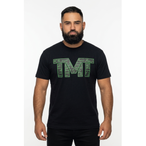  Футболка TMT The Money Team чорна з зеленим лого чоловіча