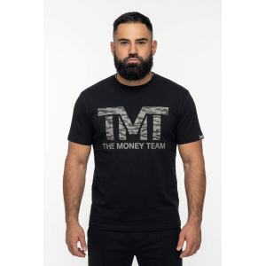  Футболка TMT The Money Team чорна з камуфляжним лого чоловіча