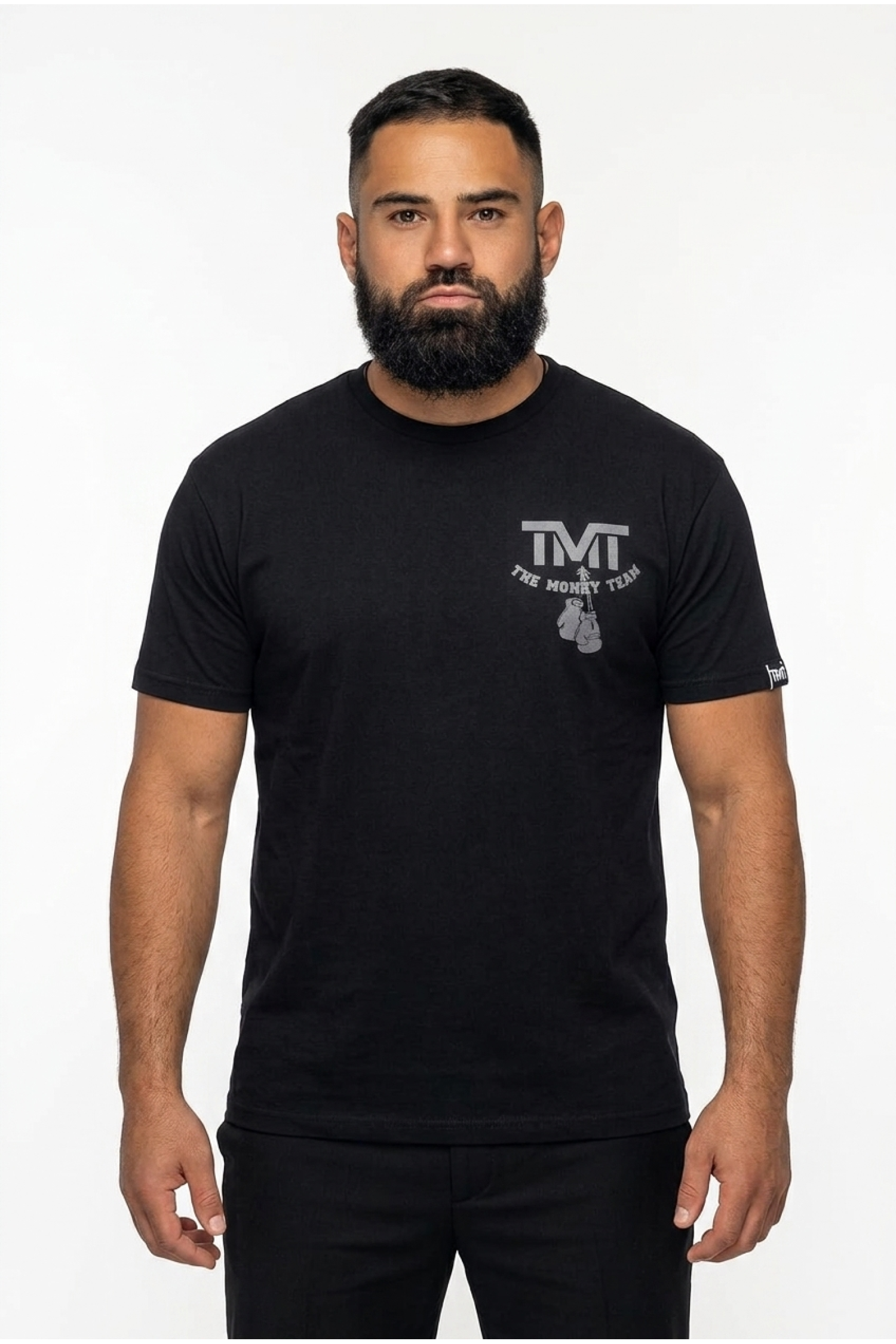  Футболка TMT The Money Team з рукавицею чорна чоловіча