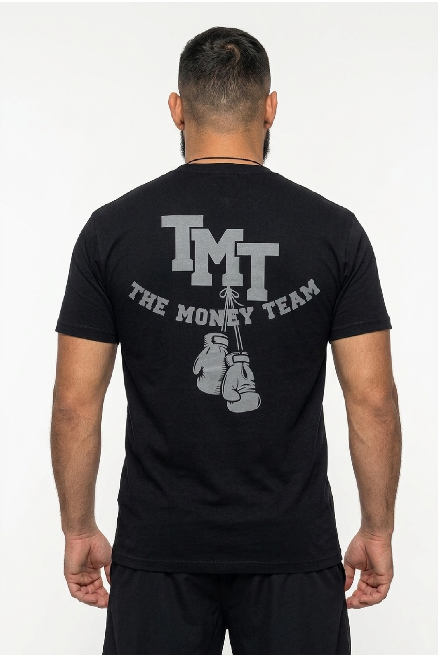  Футболка TMT The Money Team з рукавицею чорна чоловіча
