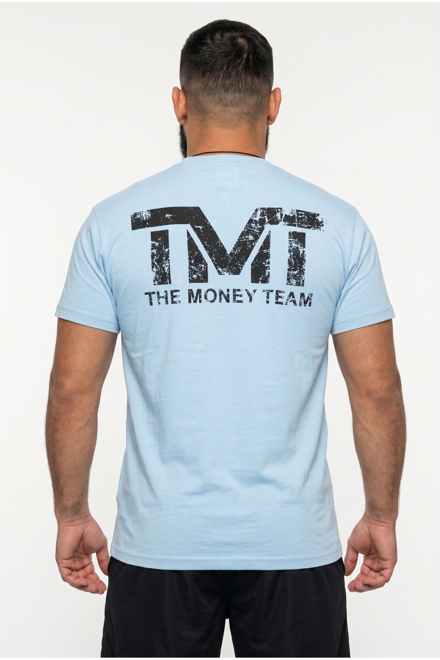  Футболка TMT The Money Team вінтаж лого блакитний чоловіча