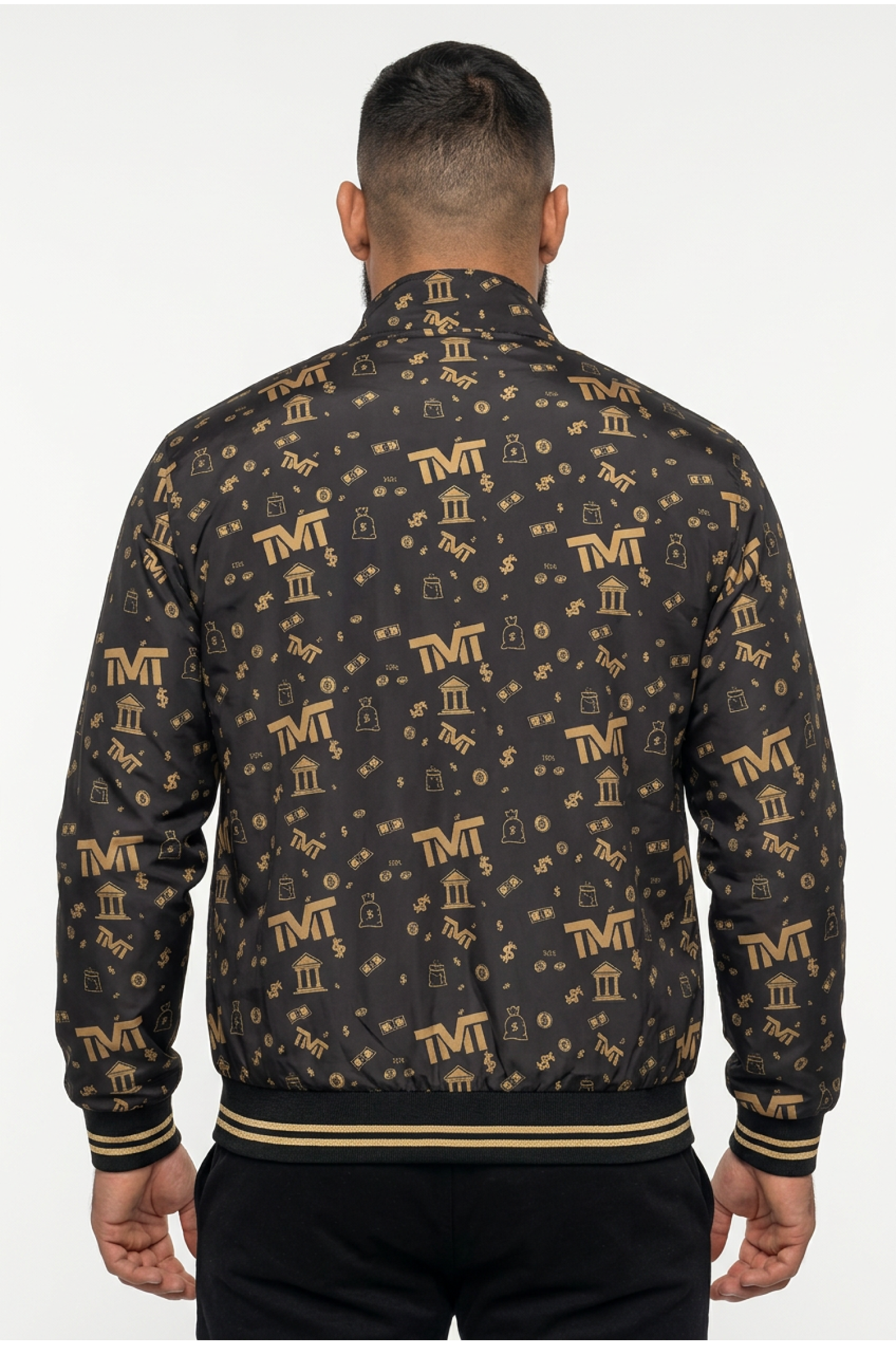 Вітрівка TMT The Money Team чорна з золотом демісезонна чоловіча
