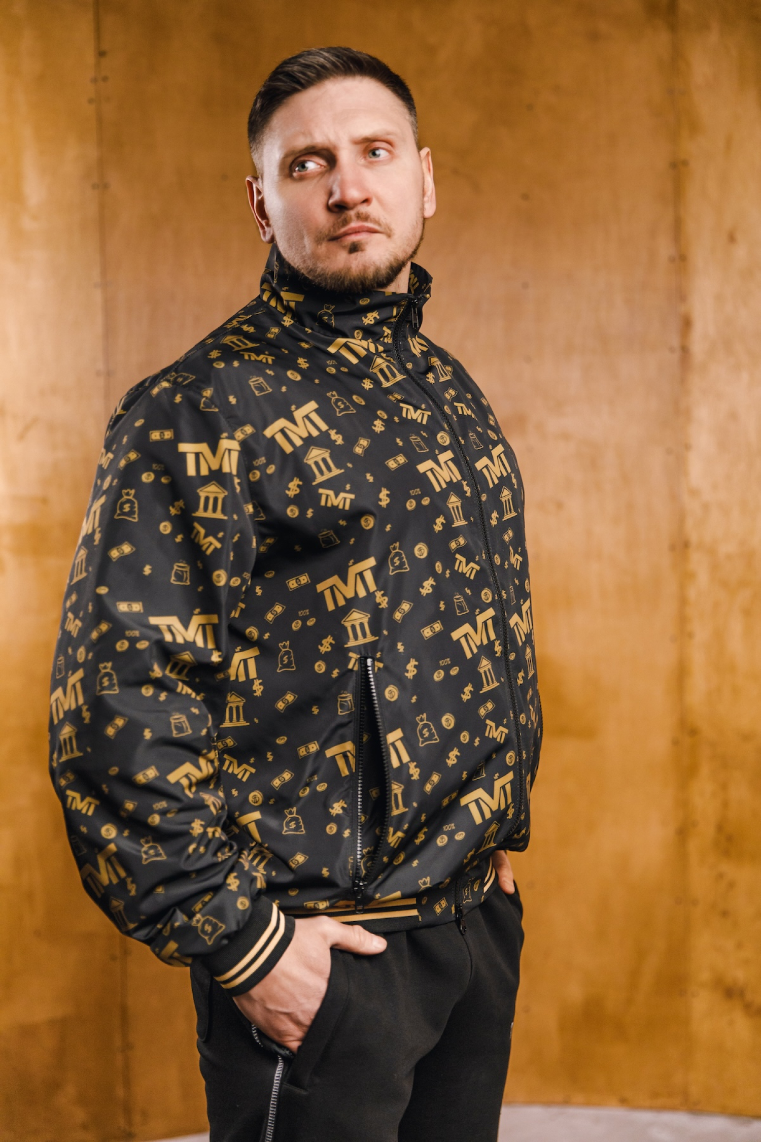 Вітрівка TMT The Money Team чорна демісезонна чоловіча