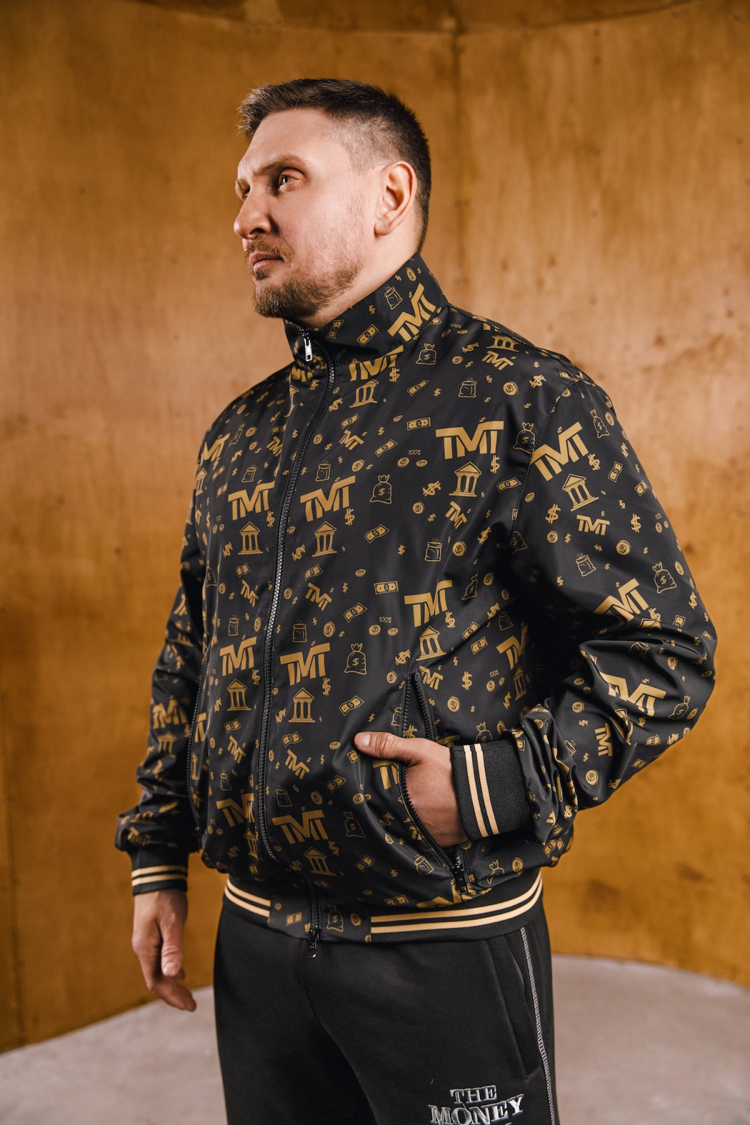 Вітрівка TMT The Money Team чорна демісезонна чоловіча